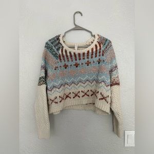 Anthropologie Daily Practice Long-Sleeve Cropped Sweater
